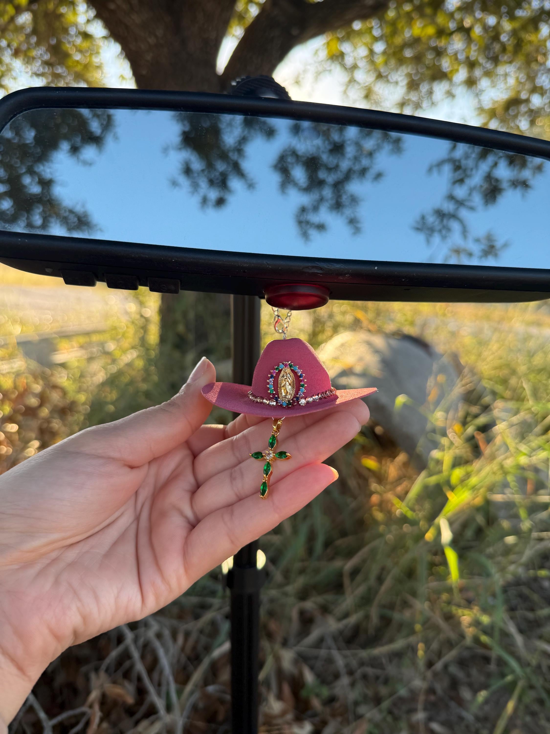 Harmony- western car charm, rearview mirror decor, Virgin Mary