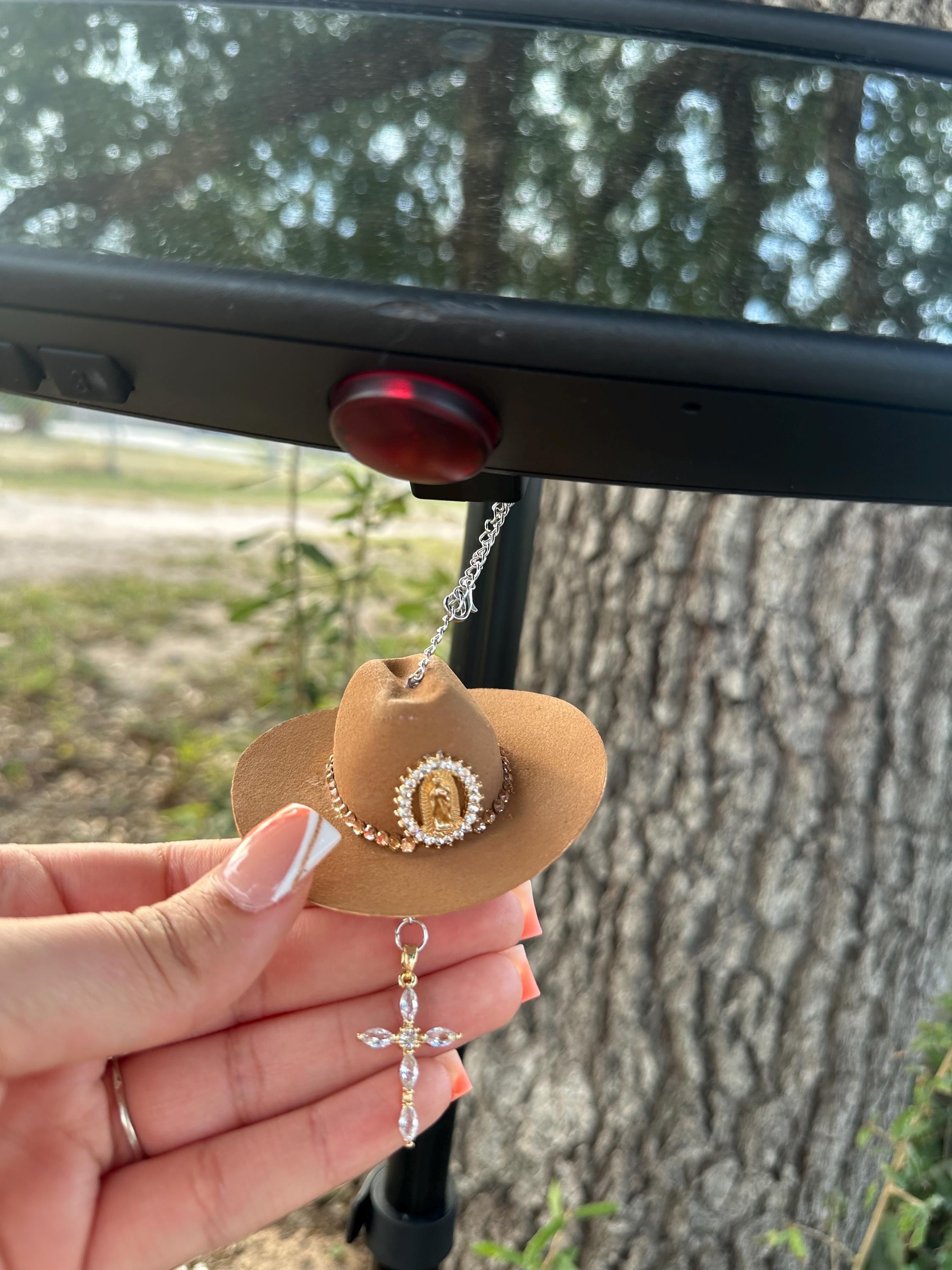Harmony- western car charm, rearview mirror decor, Virgin Mary