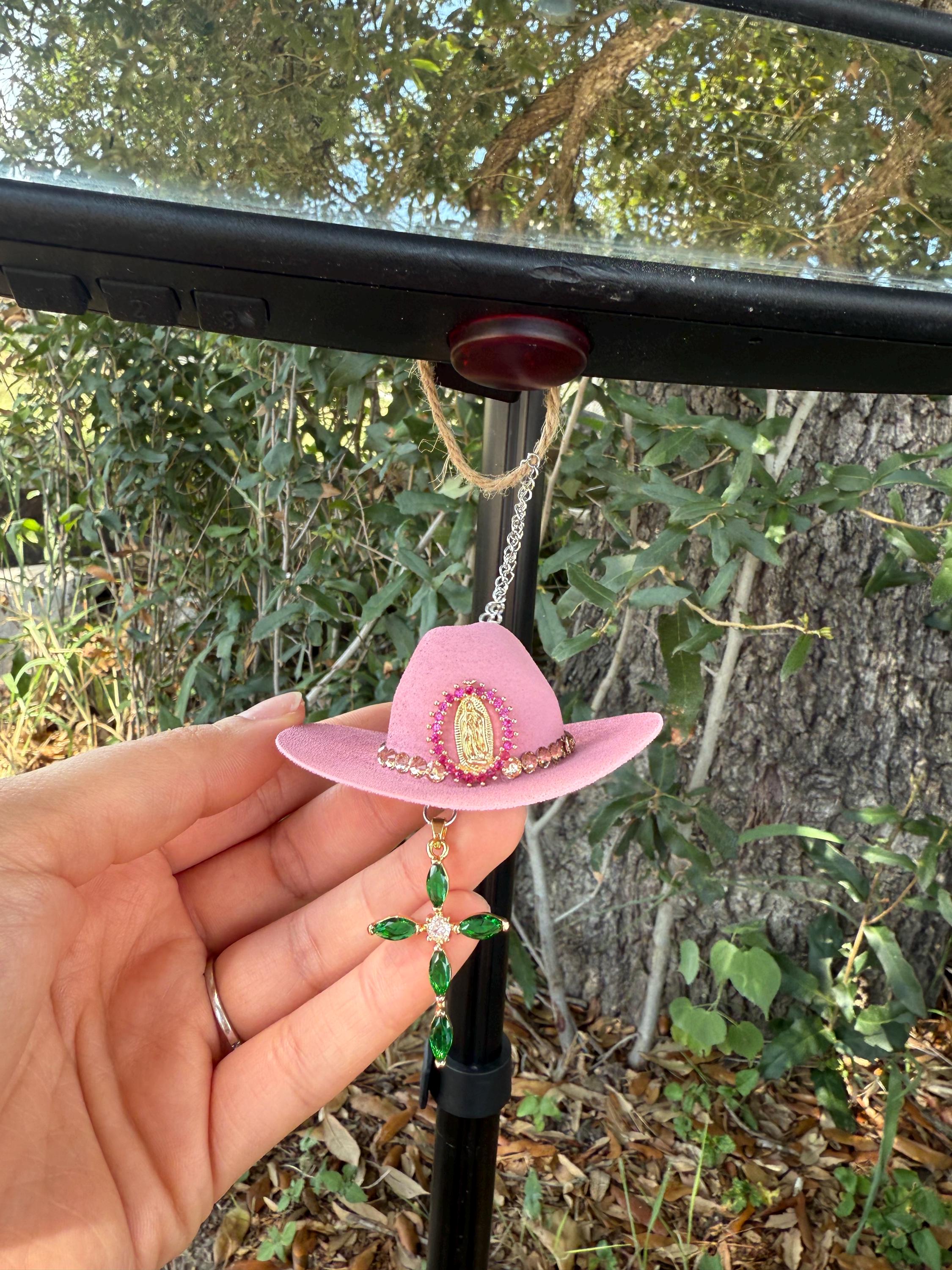 Harmony- western car charm, rearview mirror decor, Virgin Mary