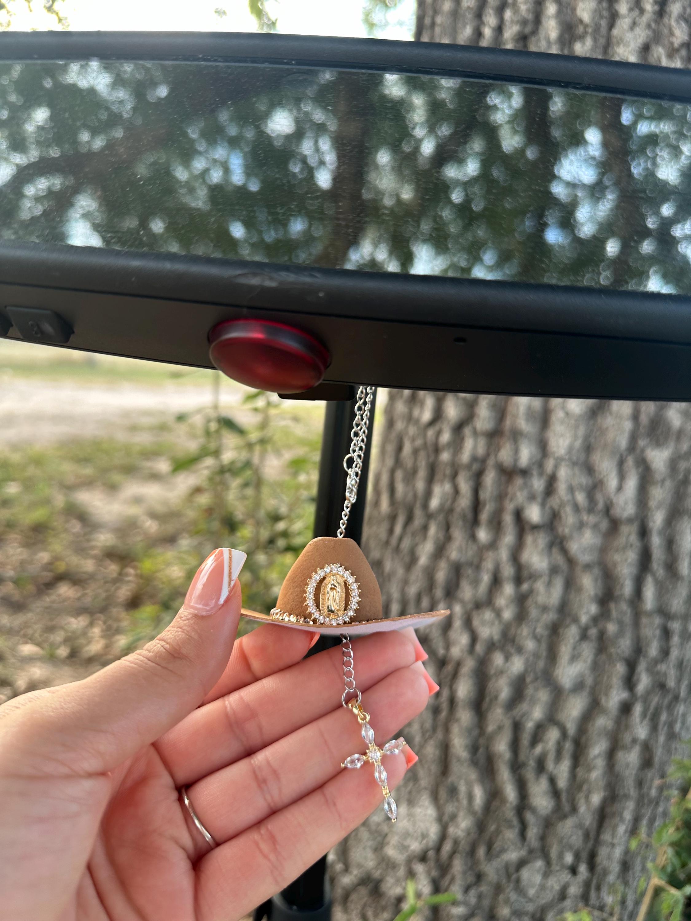 Harmony- western car charm, rearview mirror decor, Virgin Mary